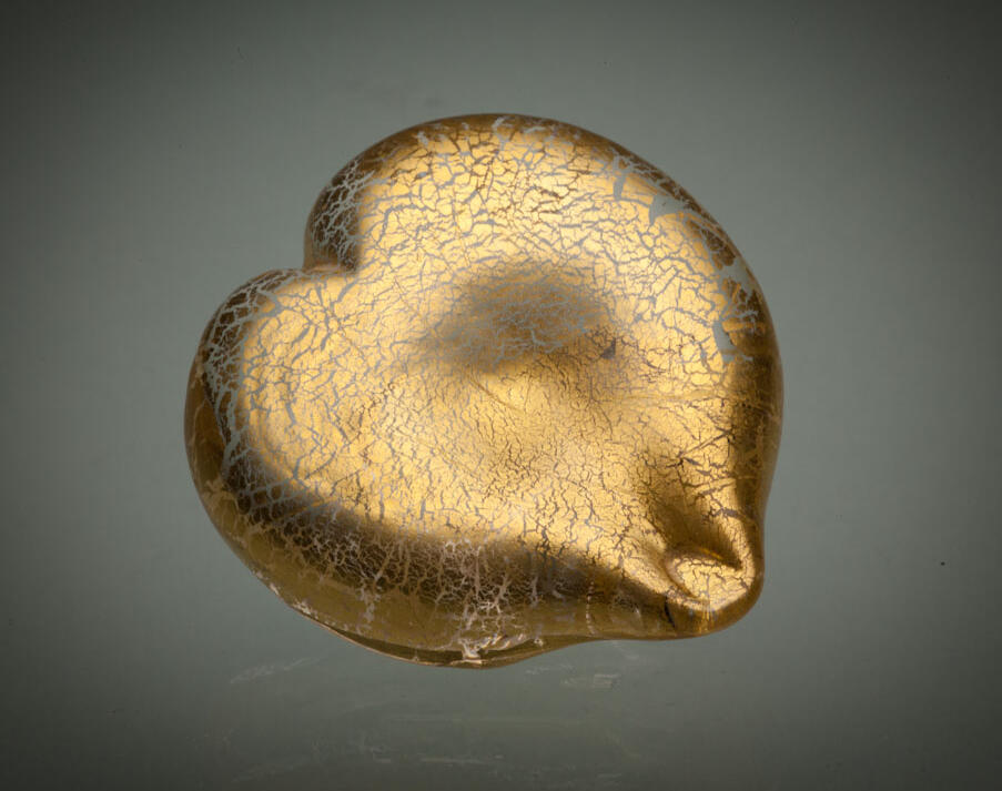 Gold Leafed Glass Heart